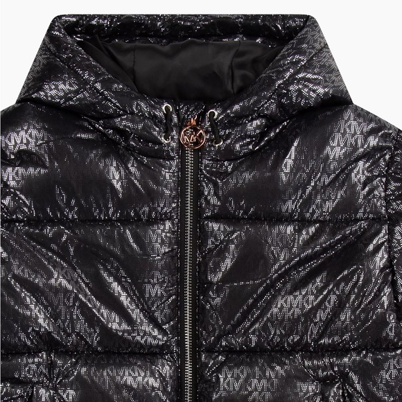 Michael Kors girls logo print puffer jacket size 8 - Picture 2 of 3